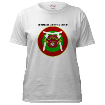 3MLG - A01 - 04 - 3rd Marine Logistics Group with Text - Women's T-Shirt - Click Image to Close